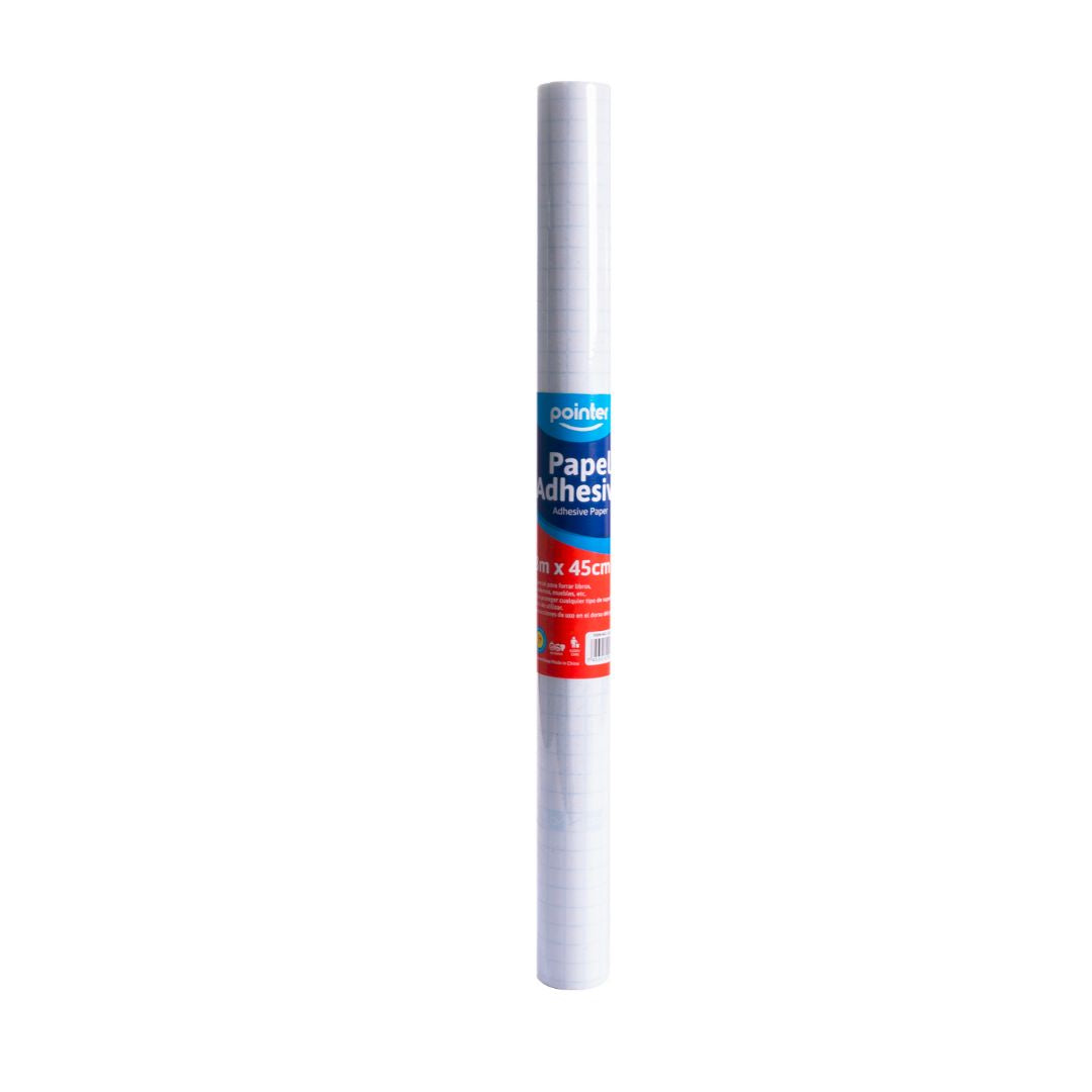 PLASTICO ADHESIVO POINTER TRANSPARENTE 45CM X 3M (F. 36 UNI)