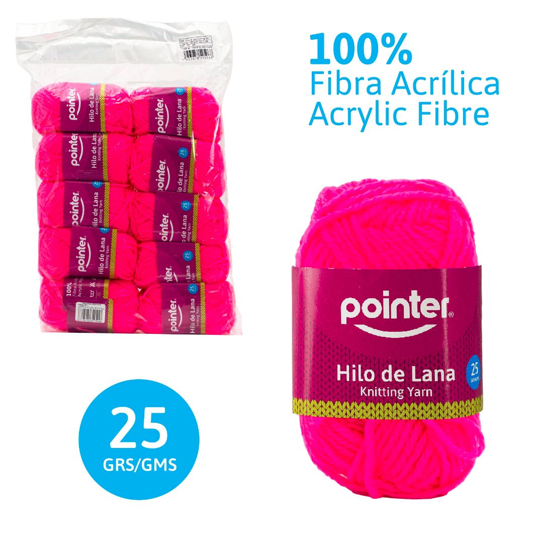 LANA ZOLA ROSADO FLUORESCENTE PX10 25G (F. 20 PAQ)