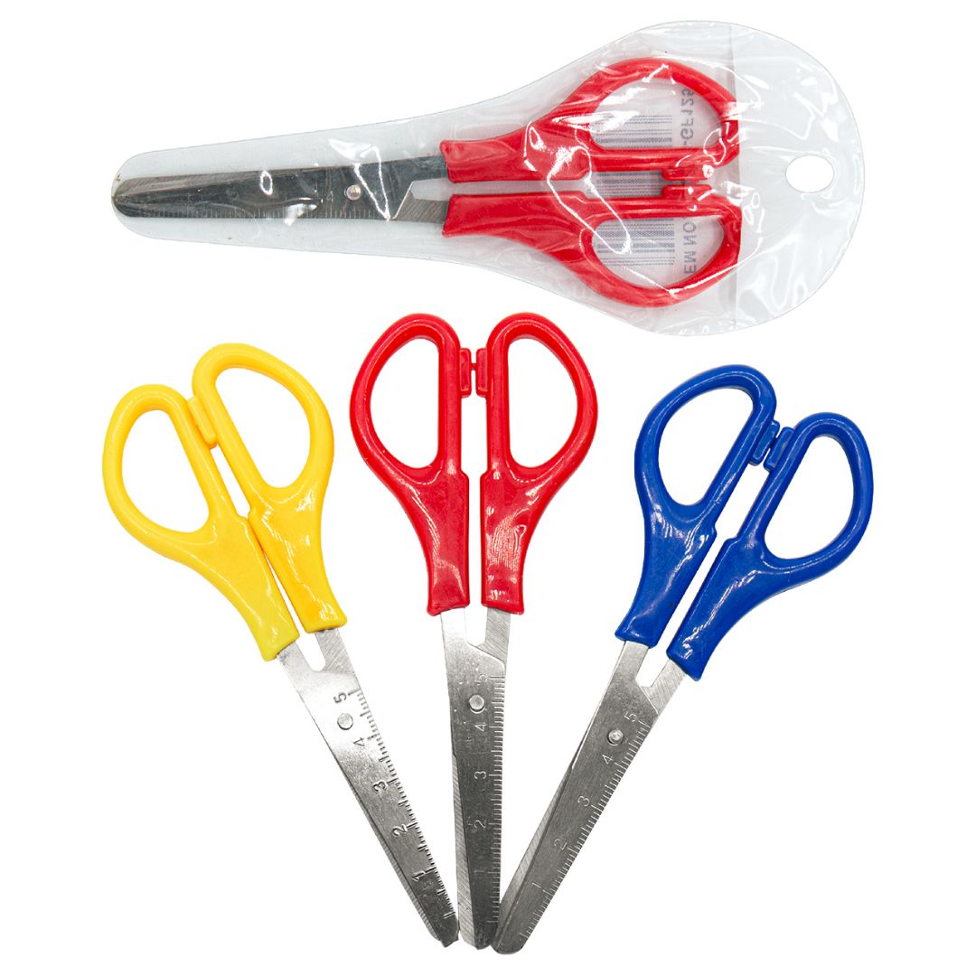 TIJERA S/M ESTUCHE VINIL 3 COLORES (F. 480 UNI)