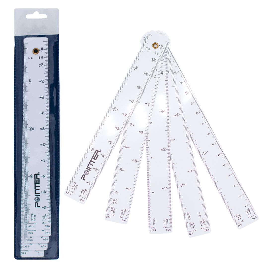 ESCALIMETRO EXPANDIBLE POINTER TIPO REGLA (F. 72 UNI)