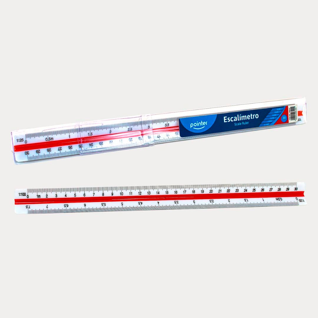 ESCALIMETRO POINTER DE PLASTICO C/ESTUCHE (F. 200 UNI)
