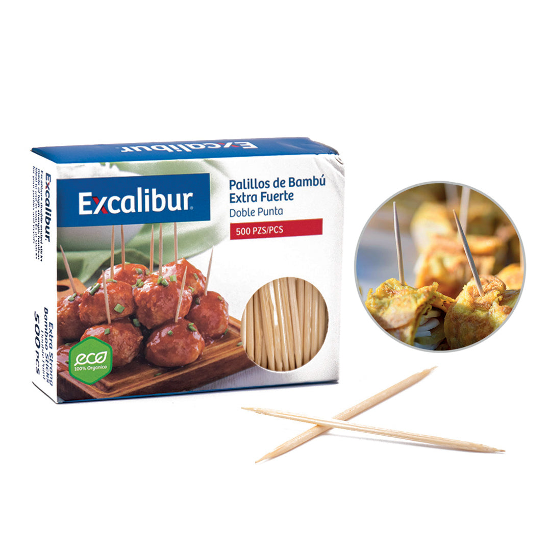 PALILLOS EXCALIBUR DE BAMBU CX500 PZS (F. 240 BOX)