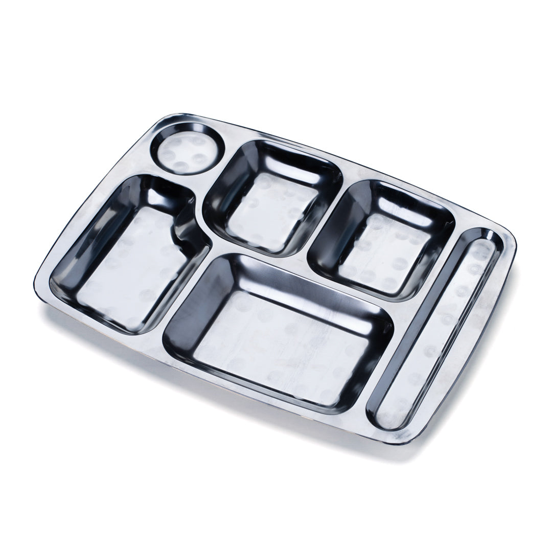 BANDEJA DE ACERO INOX. P/SERVIR ALIMENTOS 6 ORIFICIOS (F. 36 UNI)