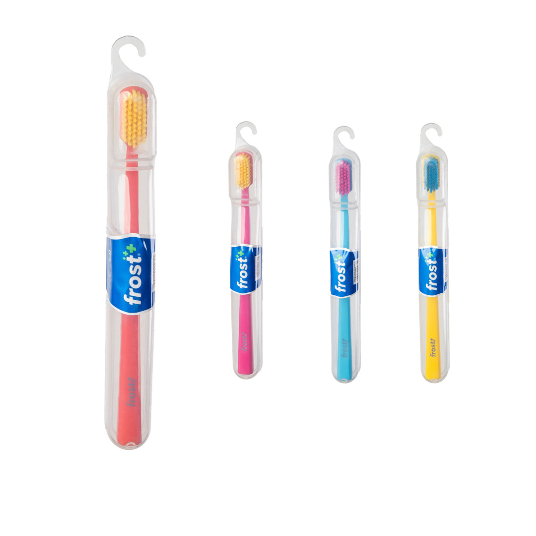 CEPILLO DENTAL FROST C/ESTUCHE CX12 6 COL. MEDIO (F. 24 DOC)