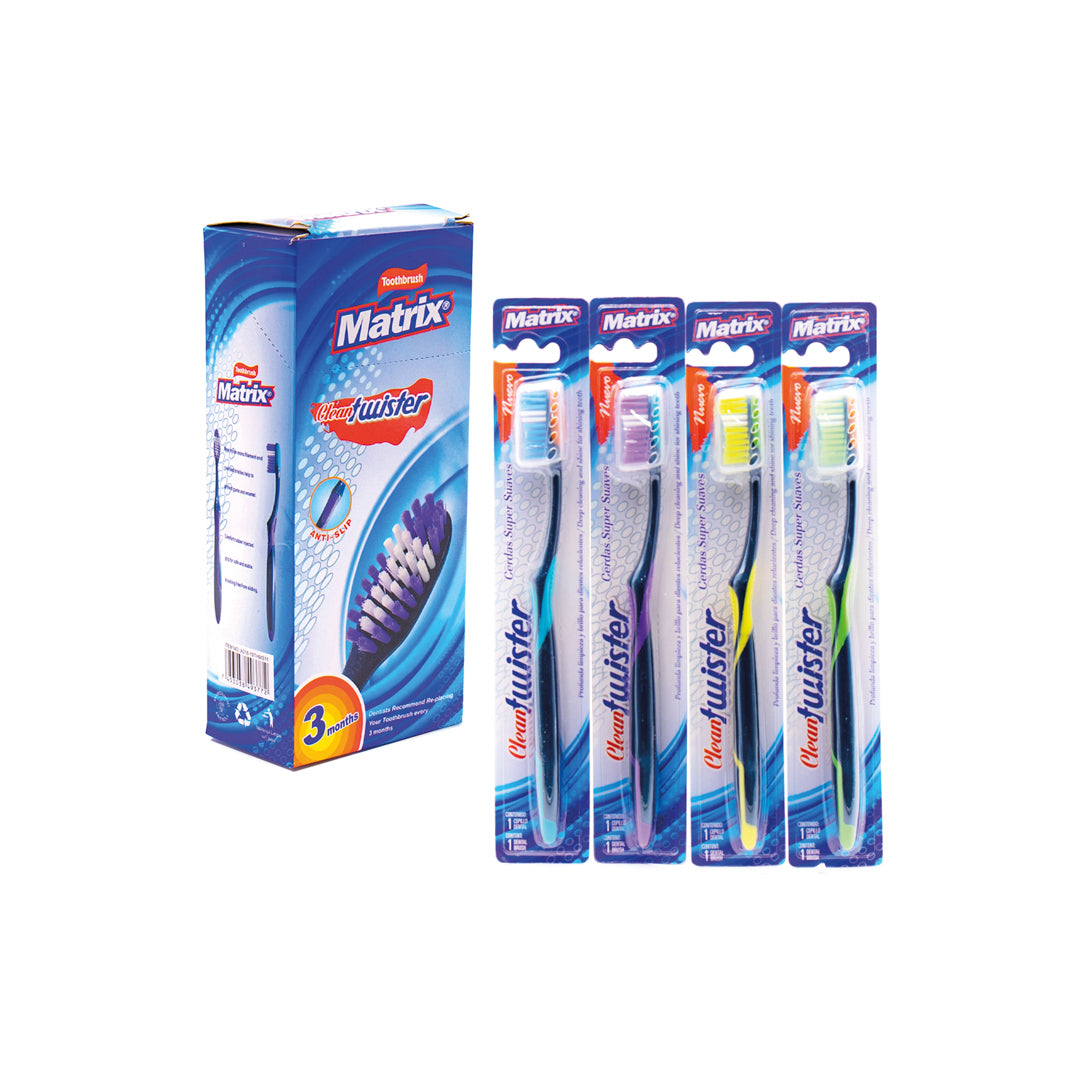 CEPILLO DENTAL MATRIX 4 COLORES NEON CX12 (F. 24 DOC)