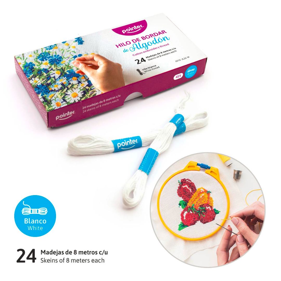 LUSTRINA POINTER BLANCA CX24 8M (F. 144 BOX)