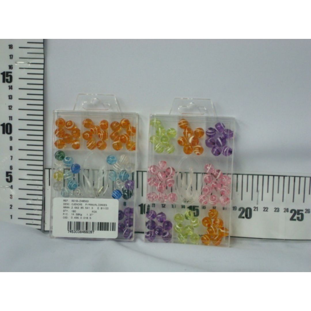 KIT BISUTERIA PIEDRA REDONDA ESTUCHE CUADRADO 4 ESTILOS (F.180 SETS)