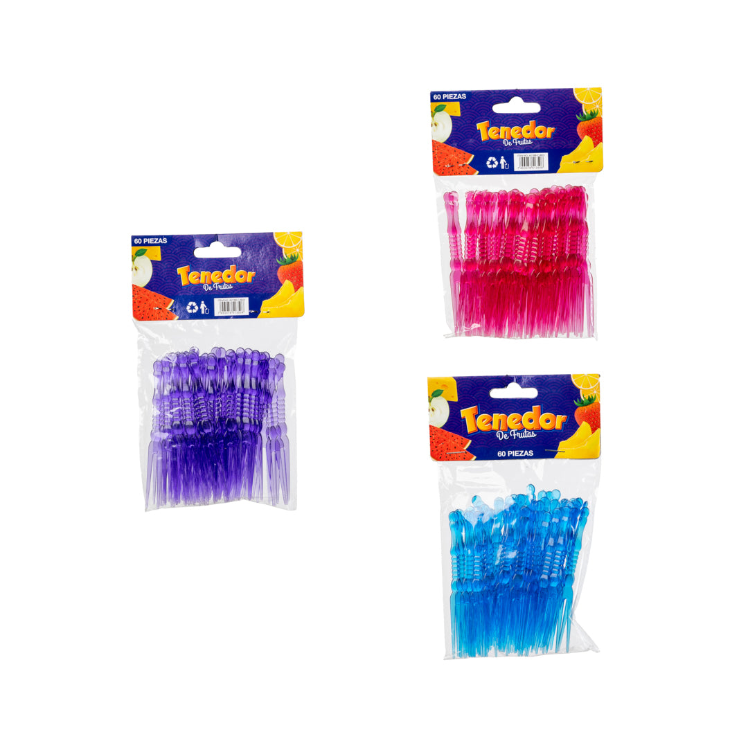 PALILLOS PLASTICOS P/BOCADILLOS 2 COL. BX60 (F. 240 DOC)