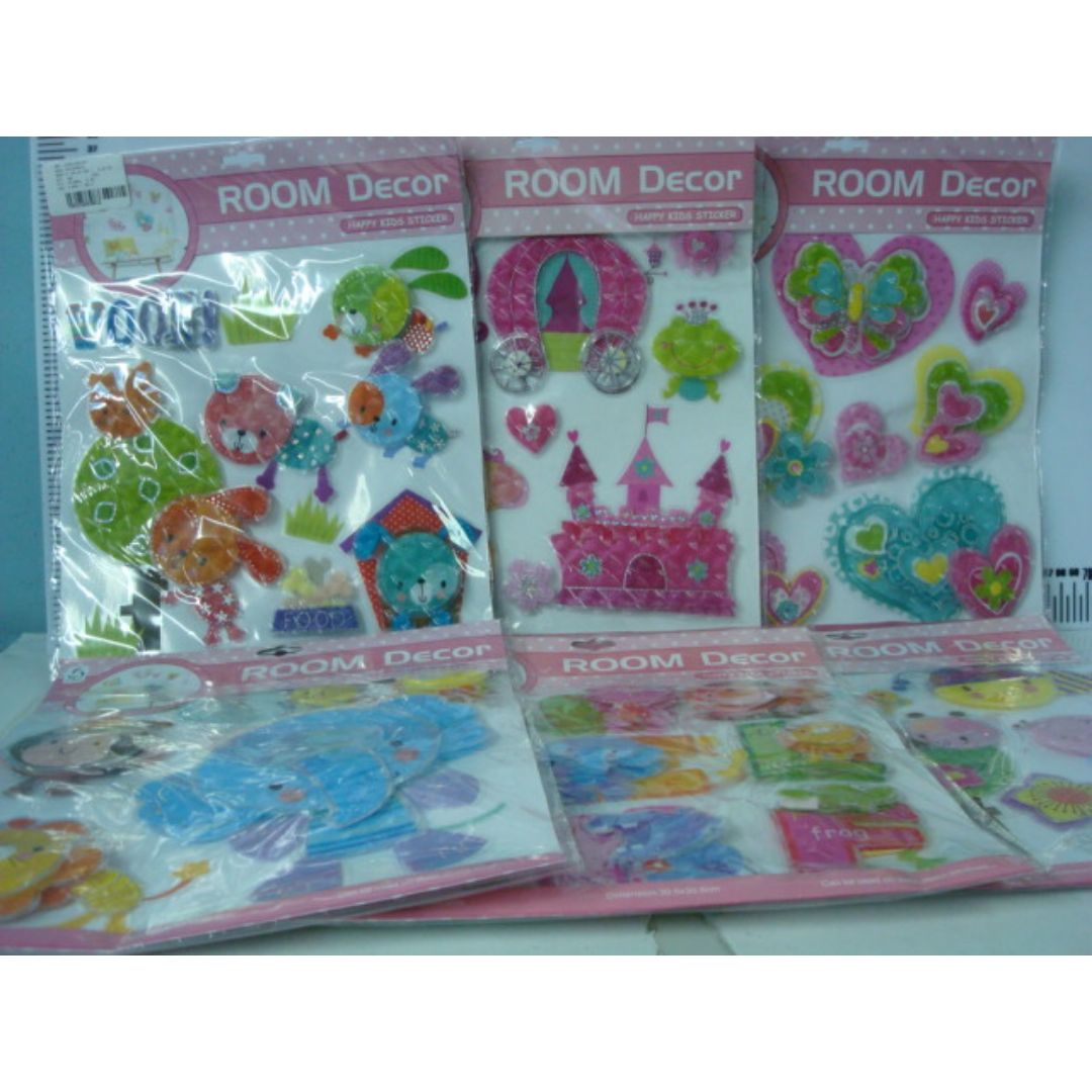 STICKERS ANIMALES/CASTILLOS/CORAZONES (F. 144 PZAS)