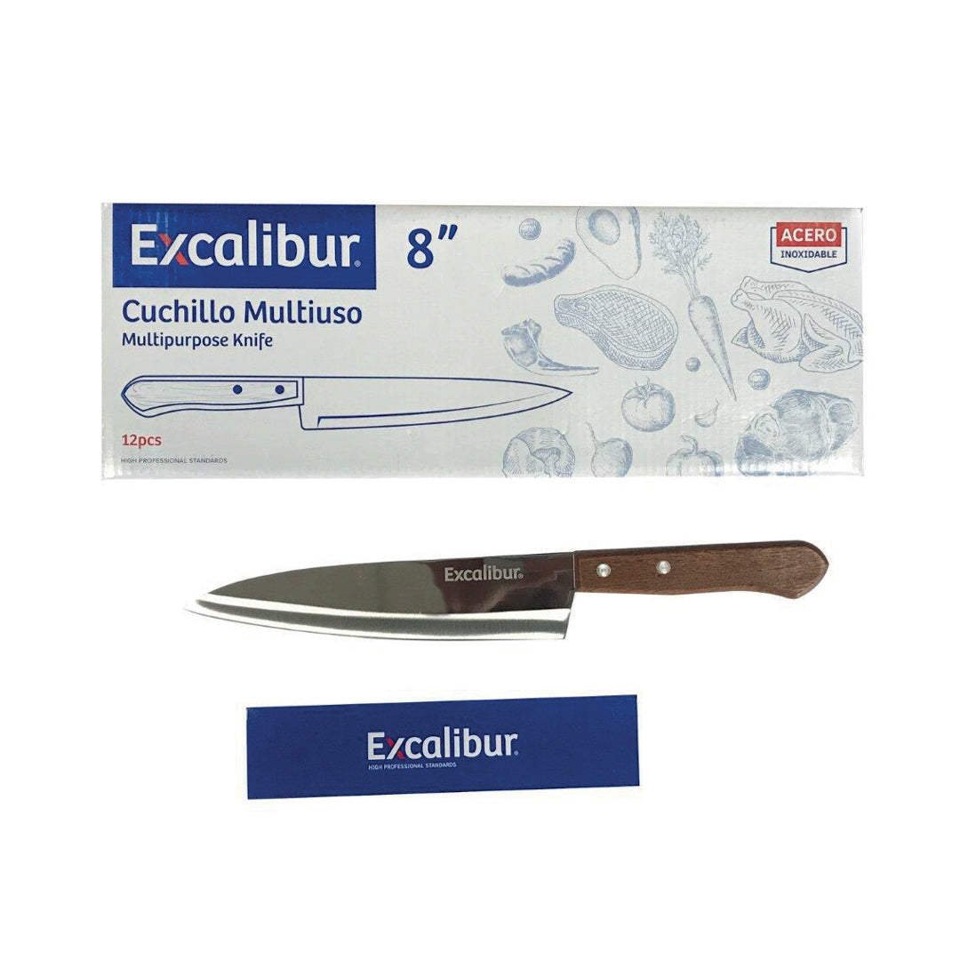 CUCHILLO MUTIUSO EXCALIBUR CACHA DE MADERA 8" (F. 144 UNI)