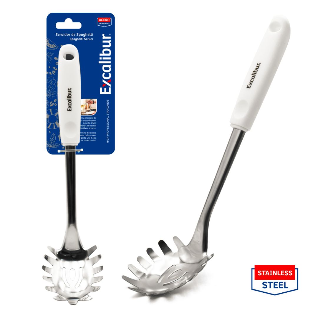 SERVIDOR SPAGHETTI EXCALIBUR MANGO BLANCO (F. 96 PZA)
