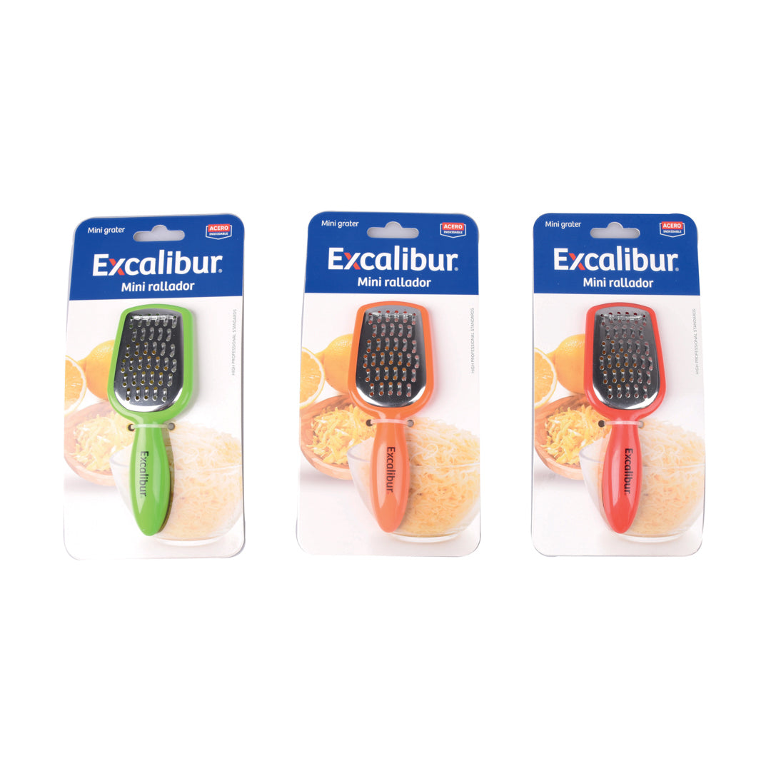 RALLADOR MINI EXCALIBUR MANGO PLASTICO 3 COLORES (F. 144 SETS)