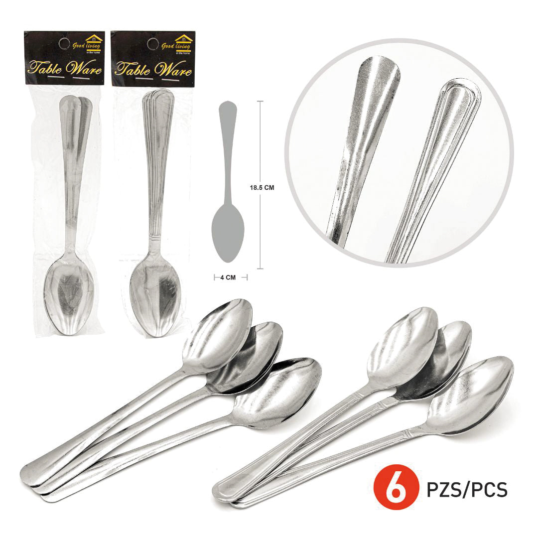 CUCHARA GOOD LIVING PX6 18.5X4 CM (F. 100 SETS)