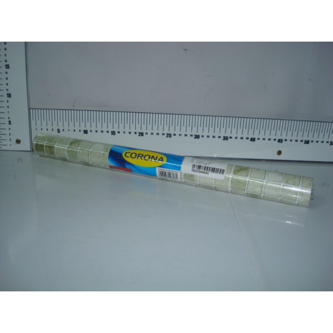 PAPEL ADHESIVO CORONA CUADROS VERDE 5M (F. 25 UNI)