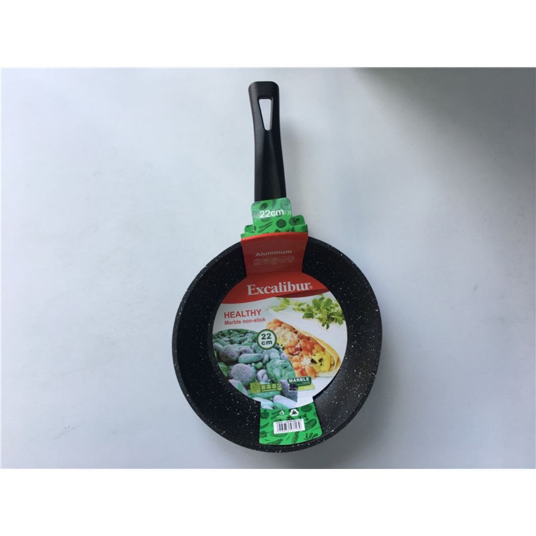 SARTEN EXCALIBUR ALUMINIO NEGRO 22CM (F. 10 PZA)