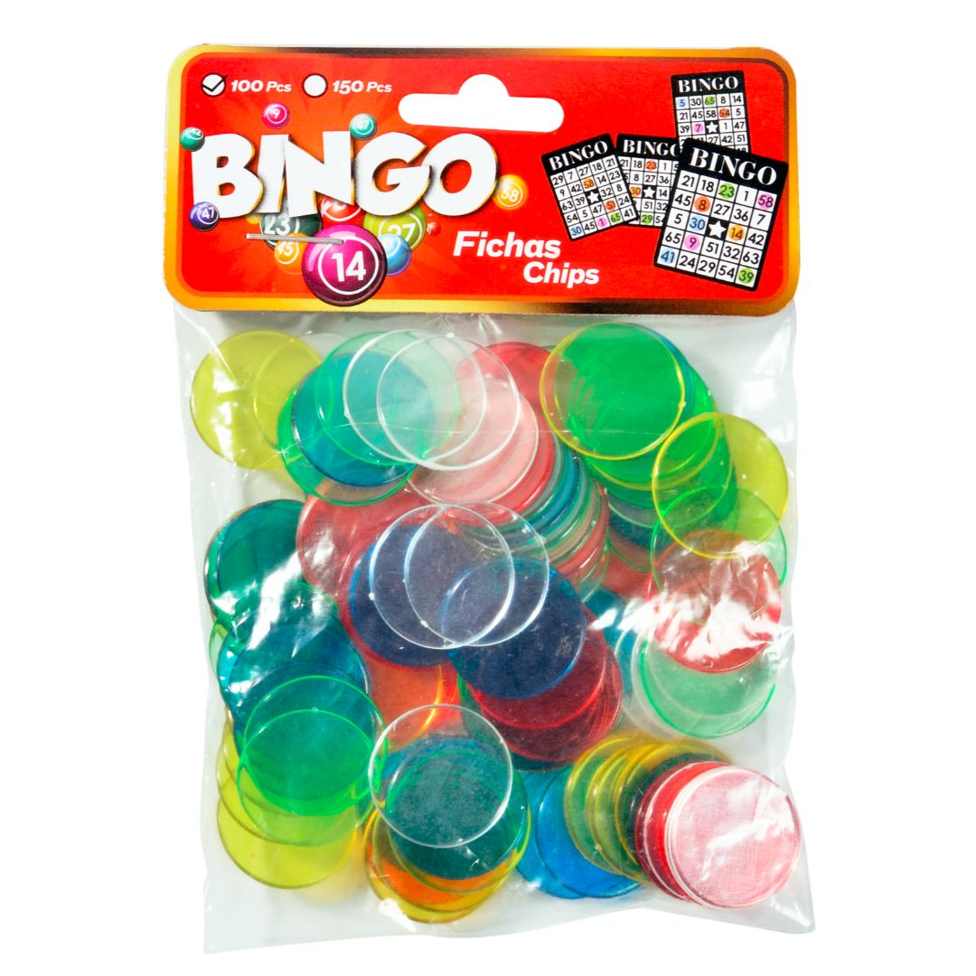 FICHAS DE PLASTICO PARA BINGO BX100 (F. 200 BAG)