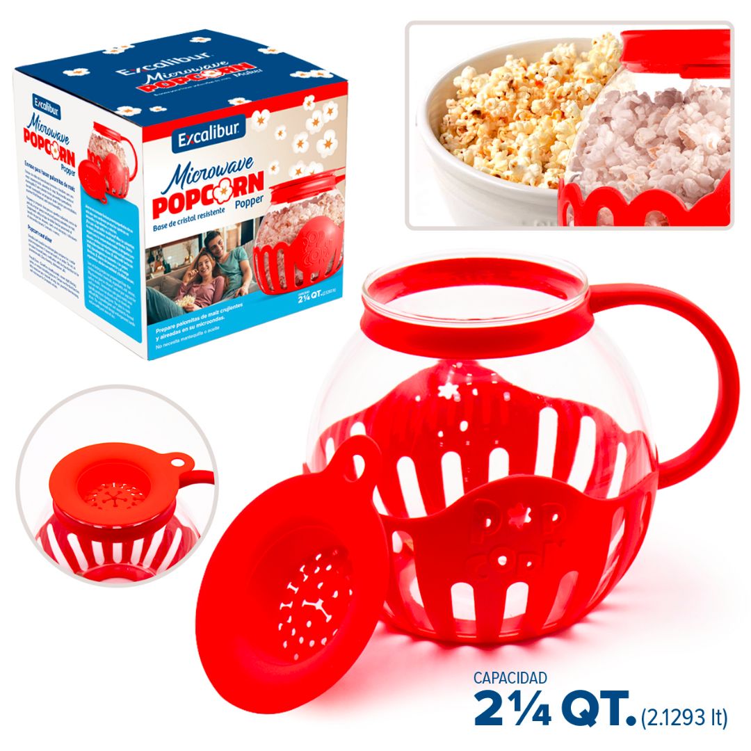 ENVASE EXCALIBUR PARA HACER PALOMITAS DE MAIZ EN MICROONDAS (F. 6 PZA)