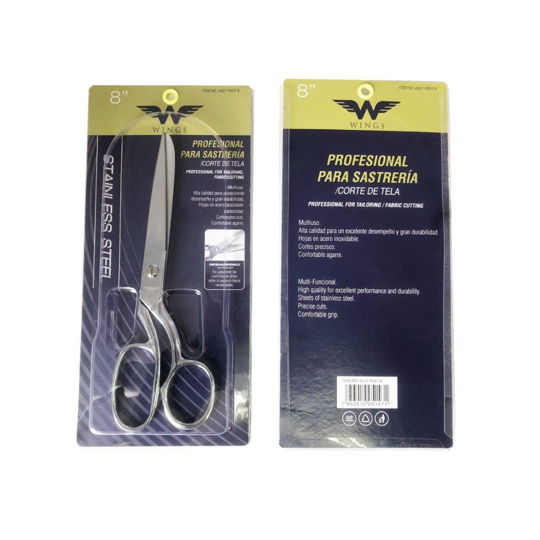 TIJERA DE METAL WINGS PARA SASTRERIA 8" (F. 60 UNI)