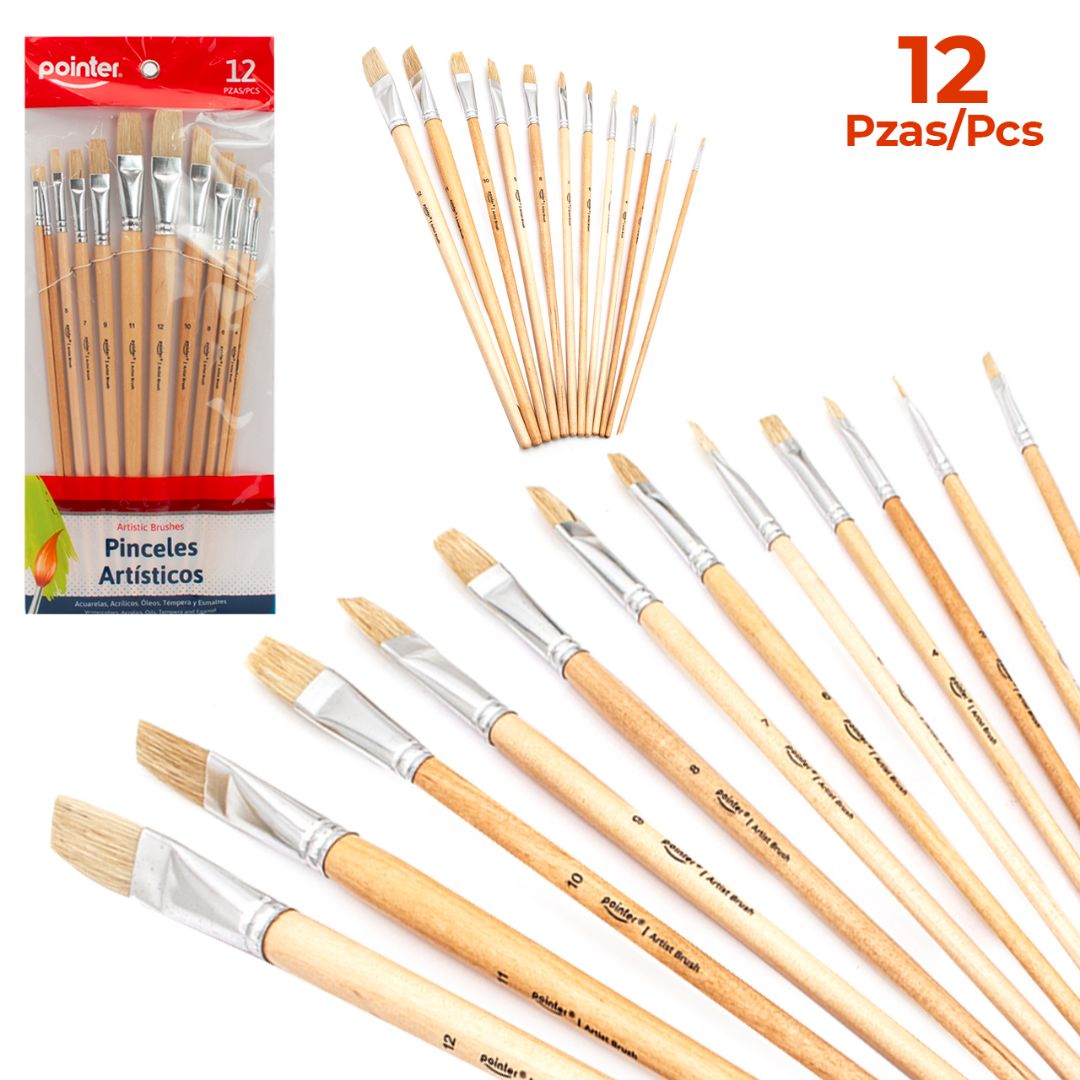 SET DE PINCELES ETERNA PLANOS #1 AL #12 (F. 36 SETS)