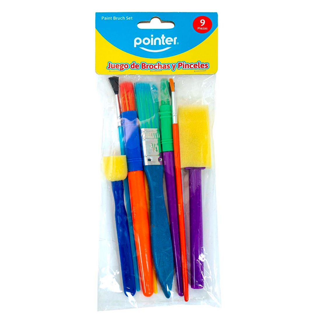 SET DE PINCELES Y BROCHAS POINTER 9 PZAS (F. 144 SETS)