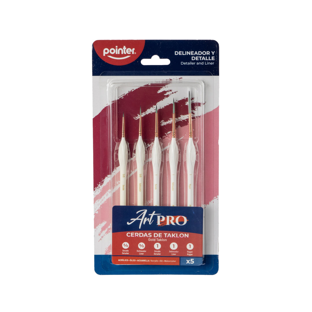 SET DE PINCELES POINTER ART PRO P/DETALLE BLISX5 (F. 96 SETS)