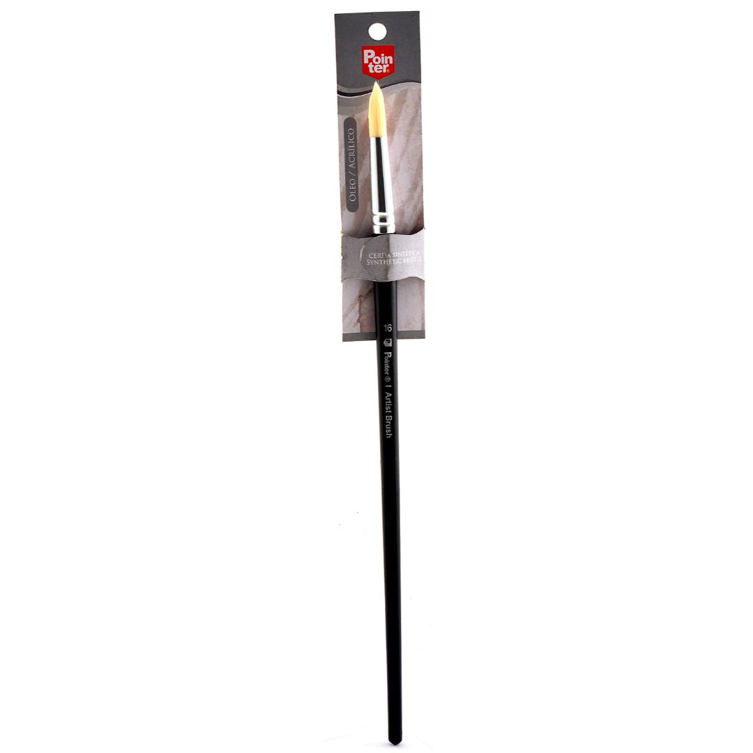 PINCEL POINTER CERDA SINTETICA NEGRO REDONDO #16 BLISX1 (F. 120 UNI)