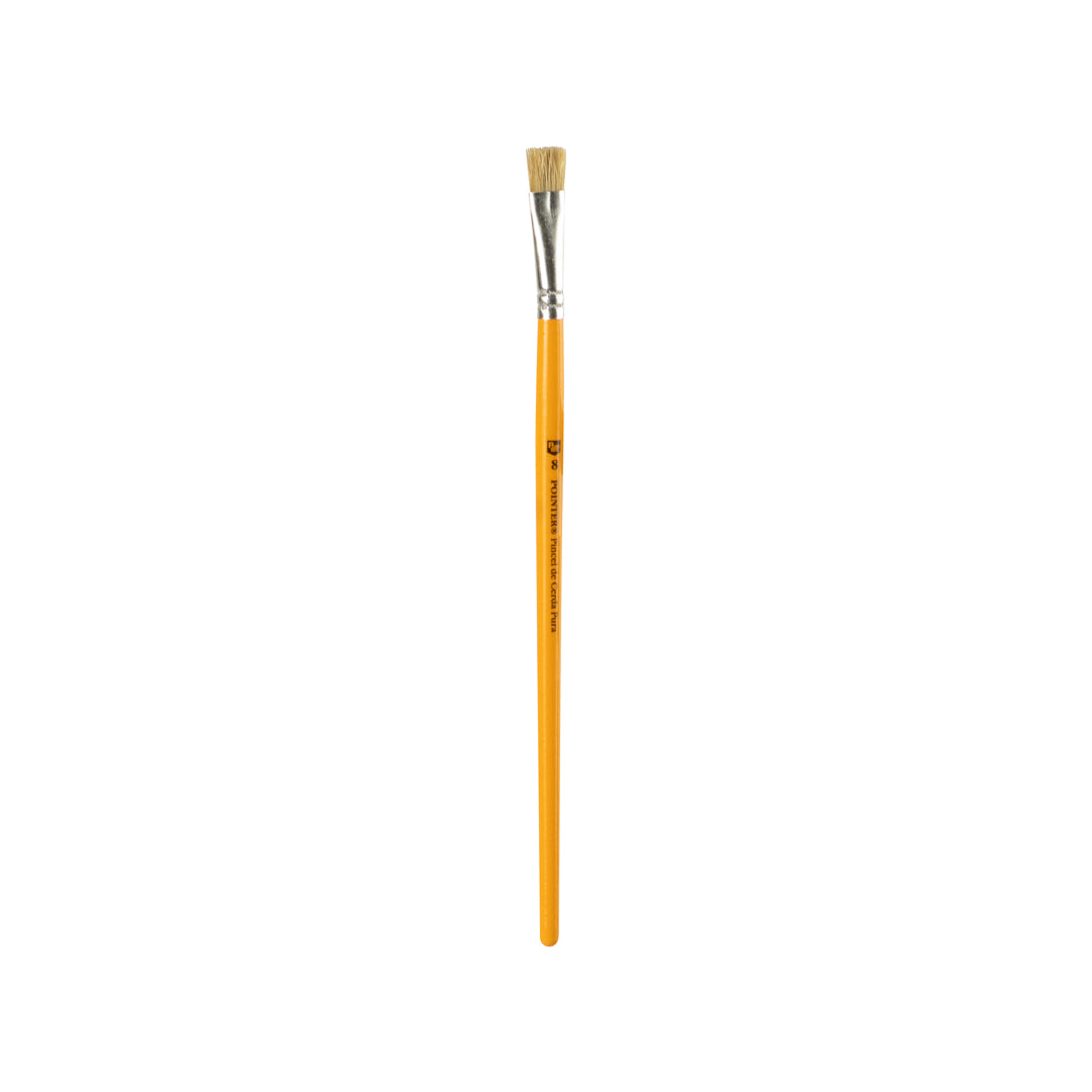 PINCEL POINTER CERDA NATURAL AMARILLO PLANO #8 CX12 (F. 50 DOC)