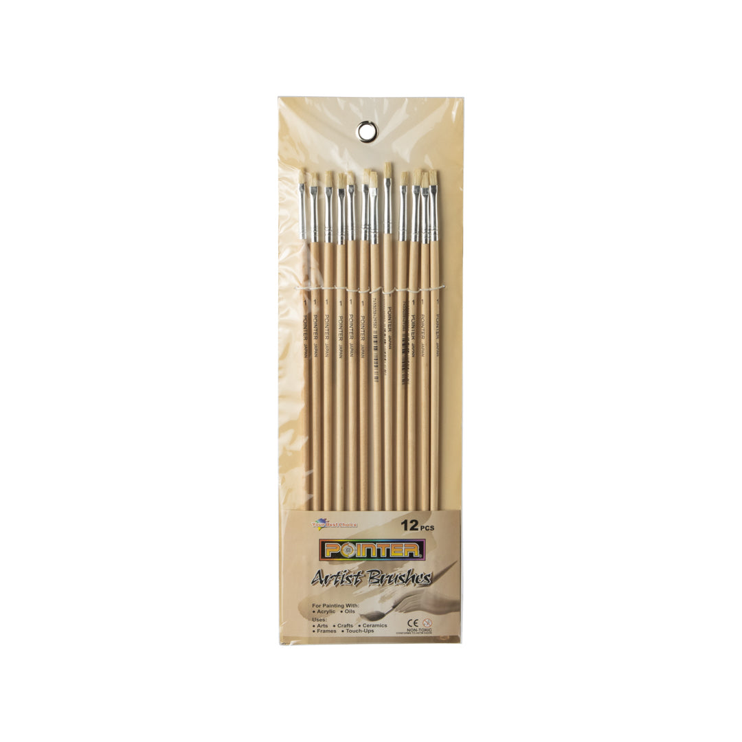 SET DE PINCELES POINTER PLANOS #1 BX12 (F. 240 UNI)