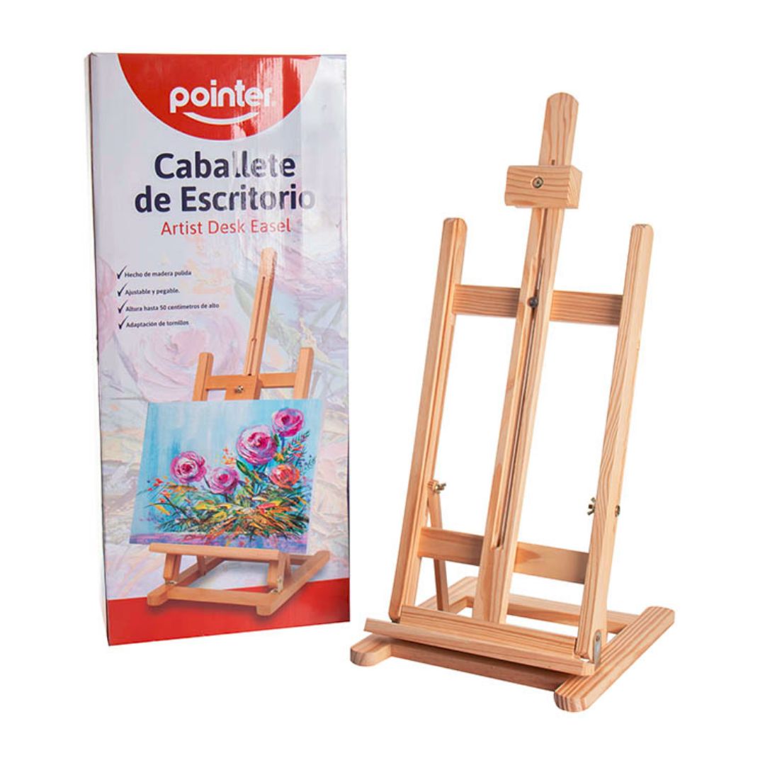 CABALLETE DE MADERA POINTER DE ESCRITORIO (F. 4 PZAS)