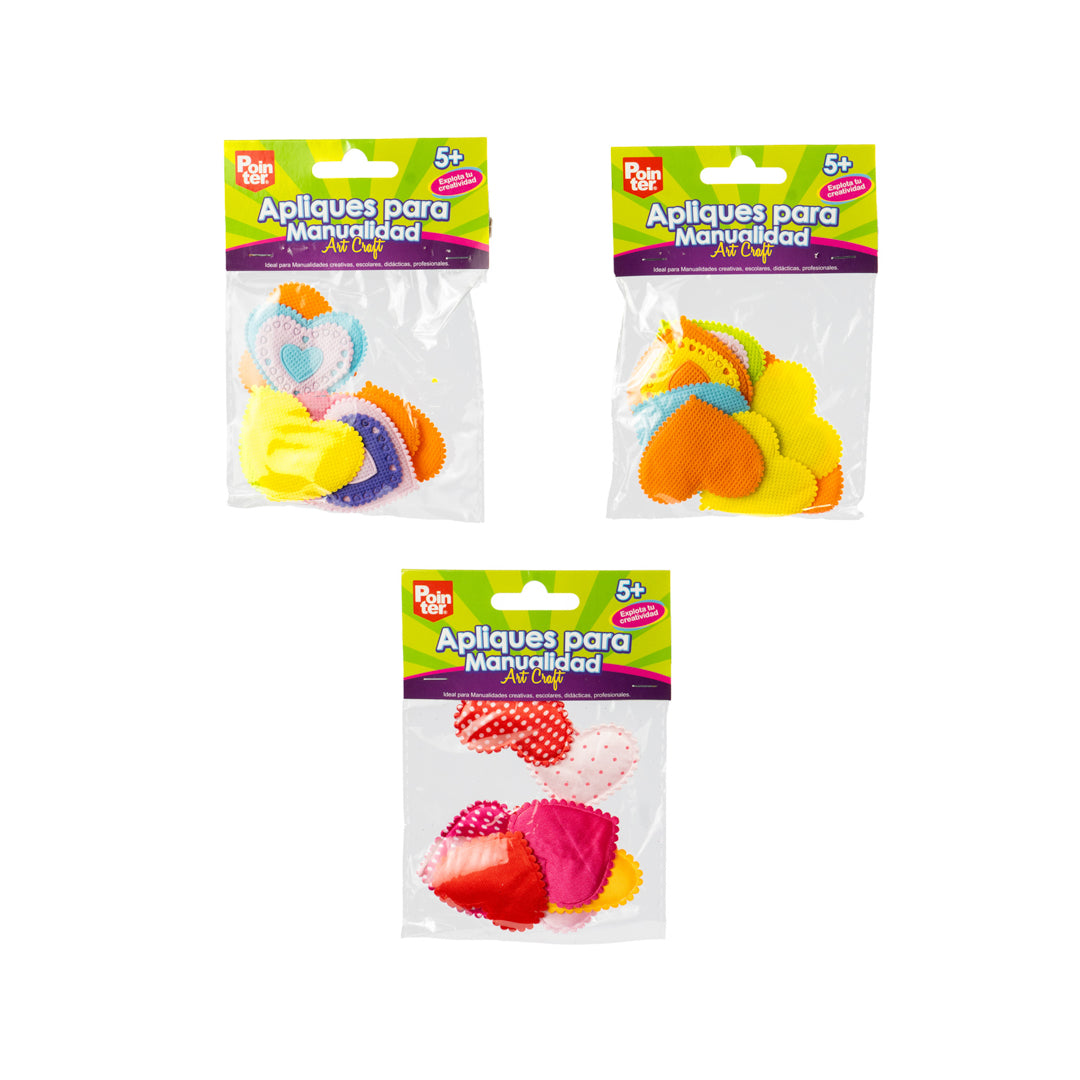 CORAZONES POINTER P/MANUALIDADES SURTIDOS (F. 240 UNI)