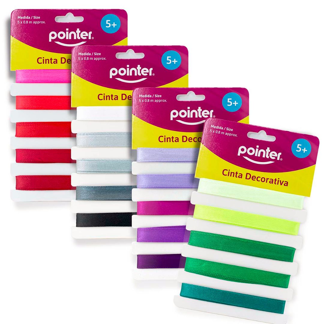 CINTA DE TELA POINTER BLISTER 5 TIRAS 0.8MMX5M 4 COL. (F. 144 SETS)