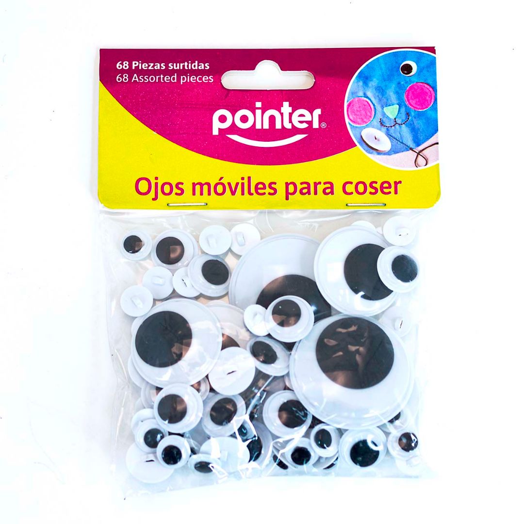 OJITOS MOVIBLES P/COSER POINTER BX68 DIF. TAMAÑO (F. 288 SETS)