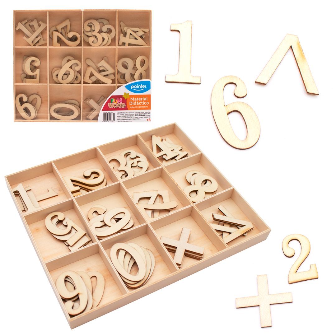 NUMEROS DIDACTICOS POINTER DE MADERA (F. 72 SETS)