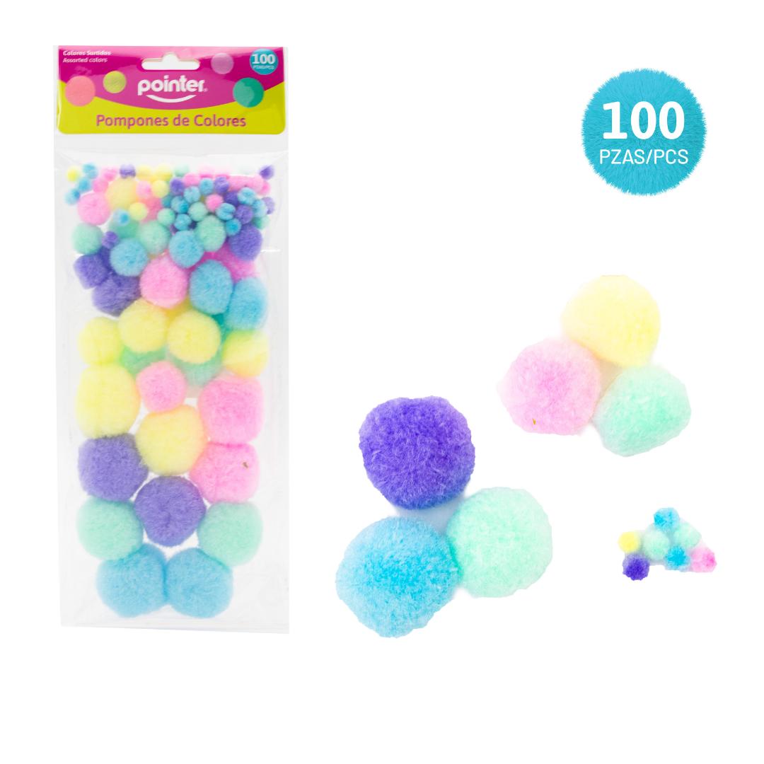 POMPONES POINTER BX100 COLORES SURTIDOS (F. 144 SETS)