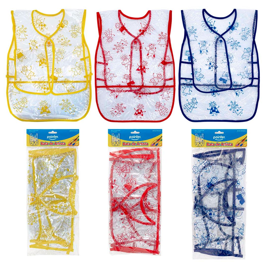 GABACHA POINTER S/MANGAS IMPERMEABLE 3 COL. TRANSP. P/NIÑOS (F. 144 UNI)
