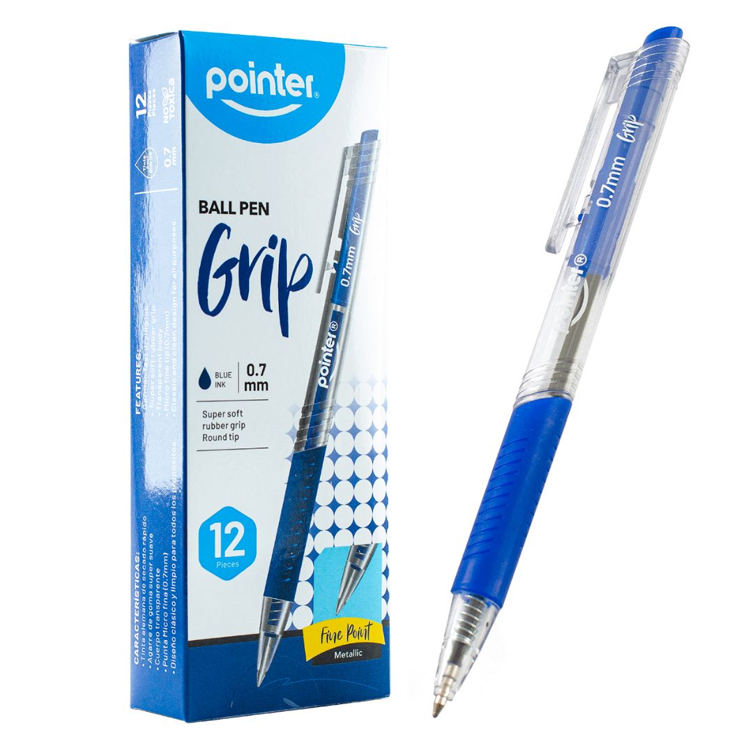 BOLIGRAFO POINTER RETRACTIL C/GRIP CX12 AZUL 0.7MM (F. 96 DOC)