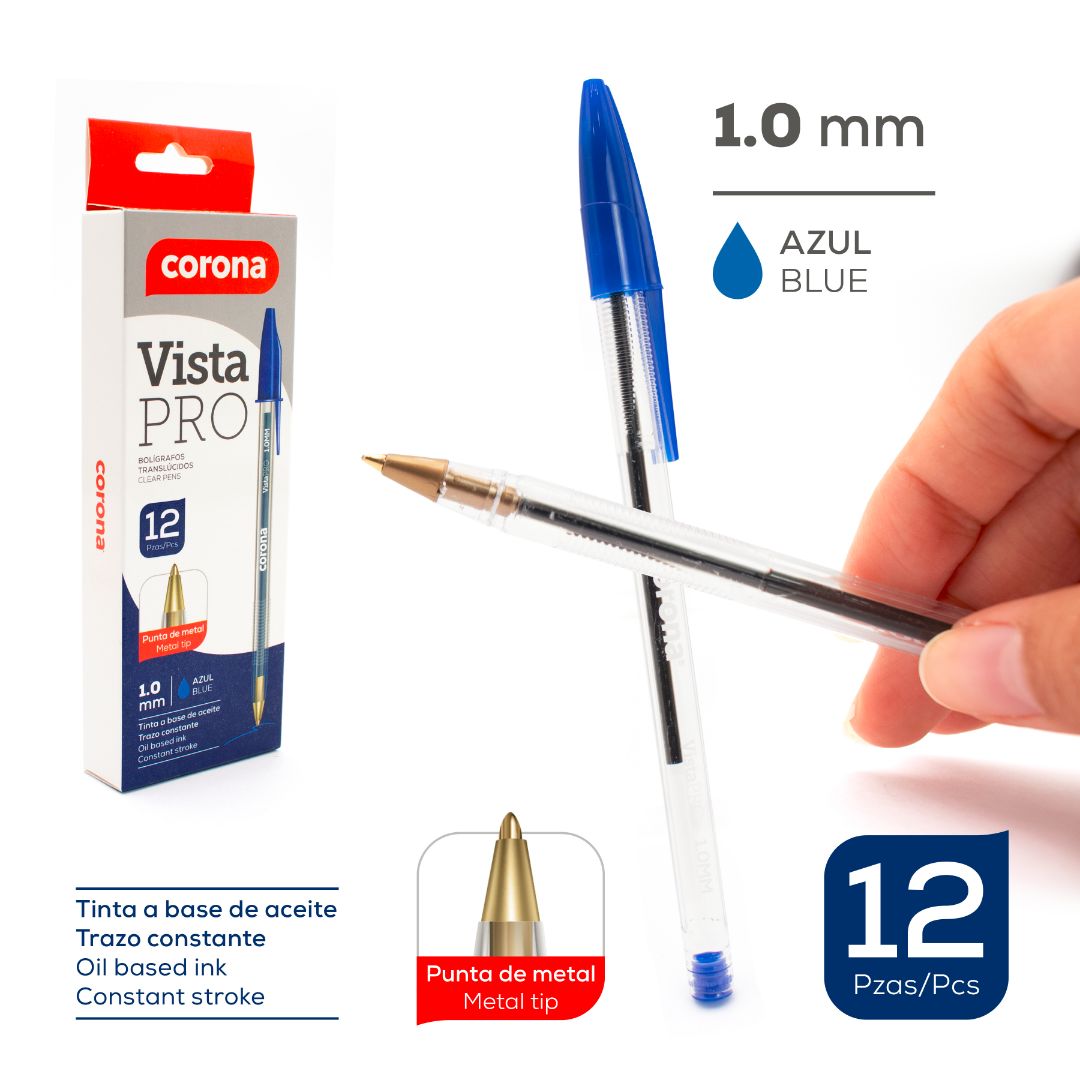 BOLIGRAFO CORONA AZUL 1.0MM (F. 96 DOC)