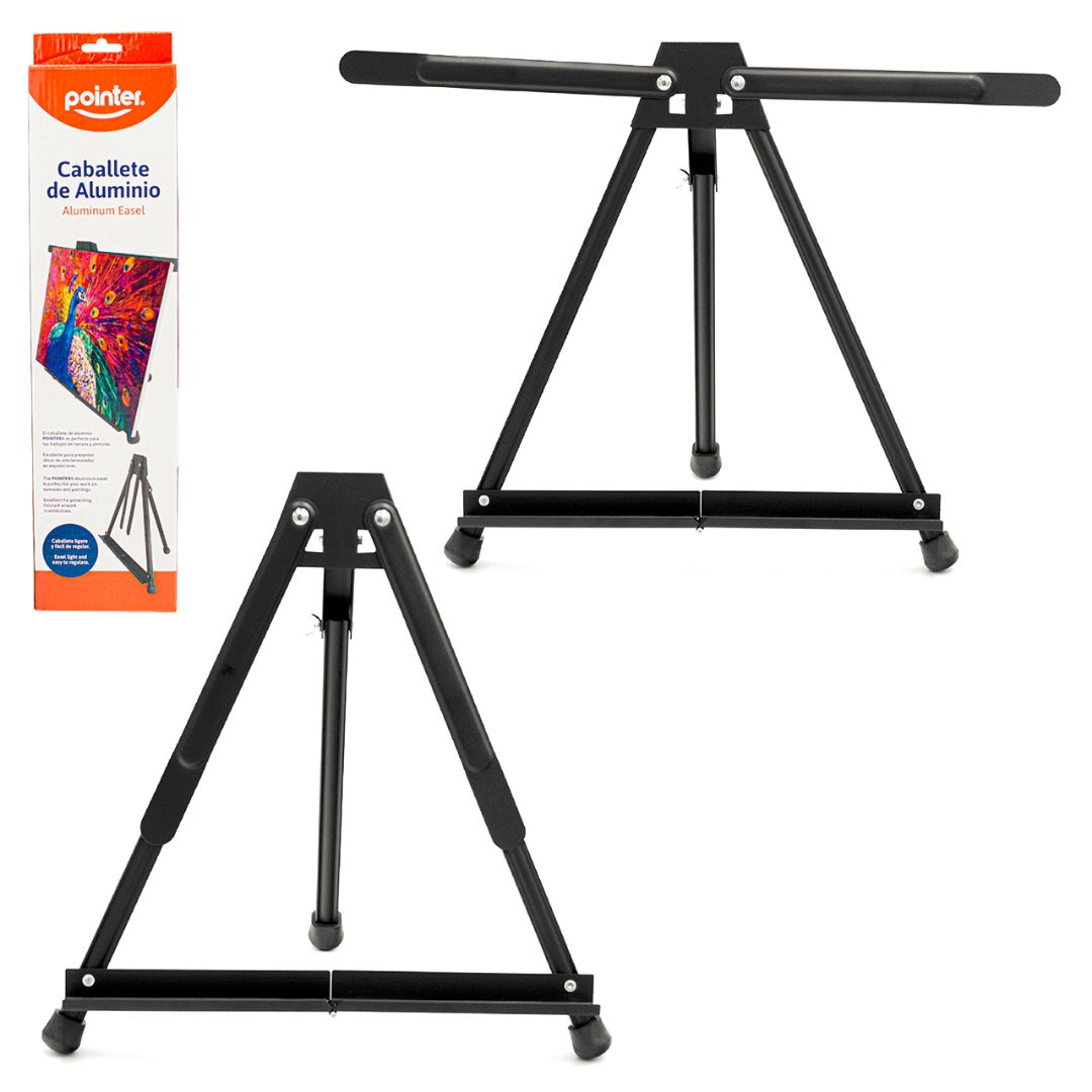 CABALLETE POINTER DE ALUMINIO NEGRO 40.5CM (F. 25 PZAS)