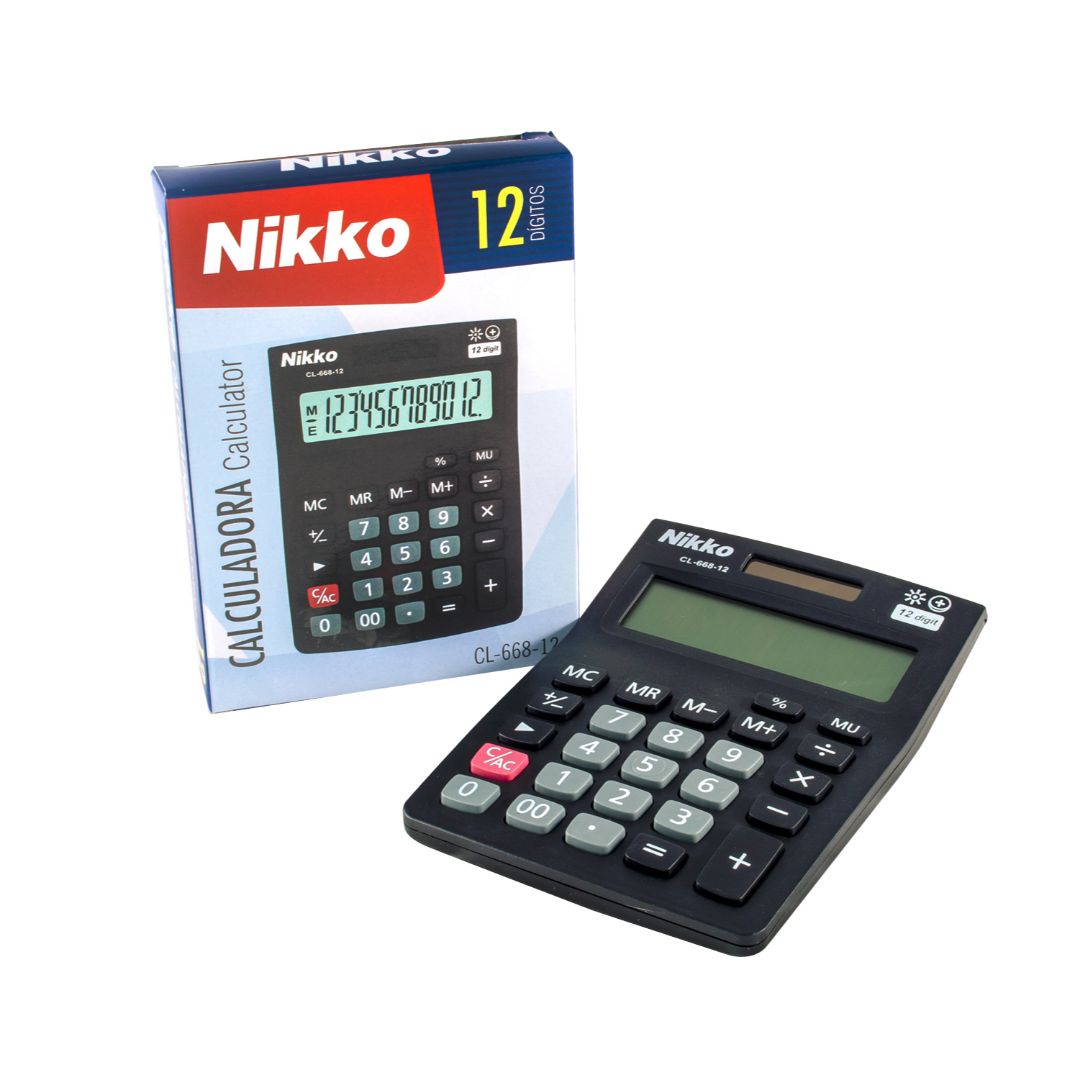 CALCULADORA DE ESCRITORIO NIKKO 12 DIG (F. 120 PZAS)
