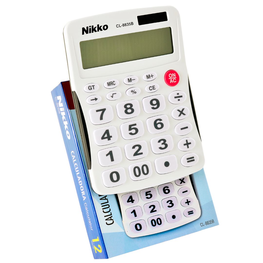 CALCULADORA DE ESCRITORIO NIKKO 12 DIG. BLANCA (F. 60 PZAS)