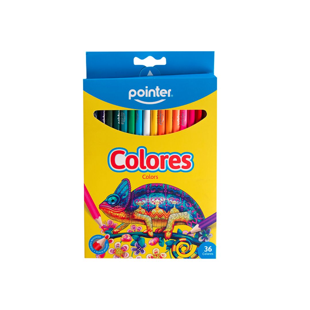 CRAYON DE MADERA POINTER LARGO 36 COL. (F. 80 BOX)