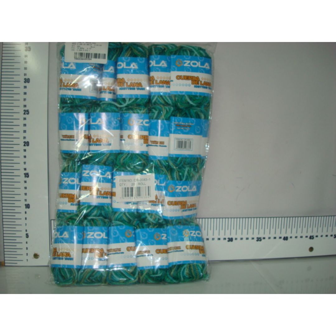 LANA ZOLA MULTICOLOR TONOS VERDE 15G (F. 20 PAQ)