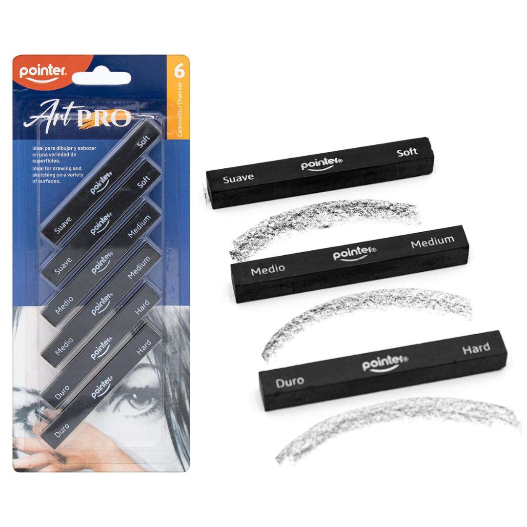 CARBONCILLO POINTER BLISTER X6 SUAVE/MEDIO/DURO (F. 96 SETS)
