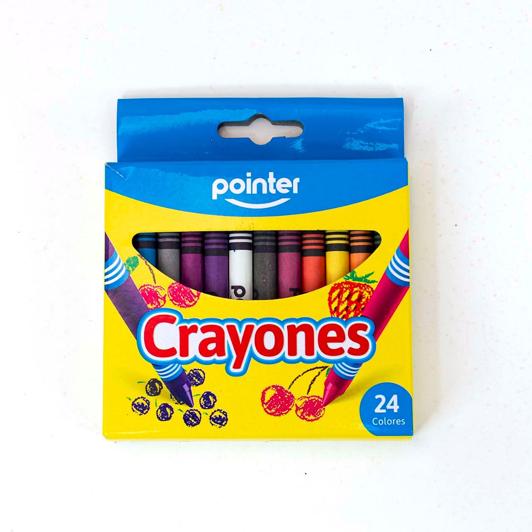 CRAYON DE CERA POINTER REDONDO 24 COL. (F. 120 SETS)