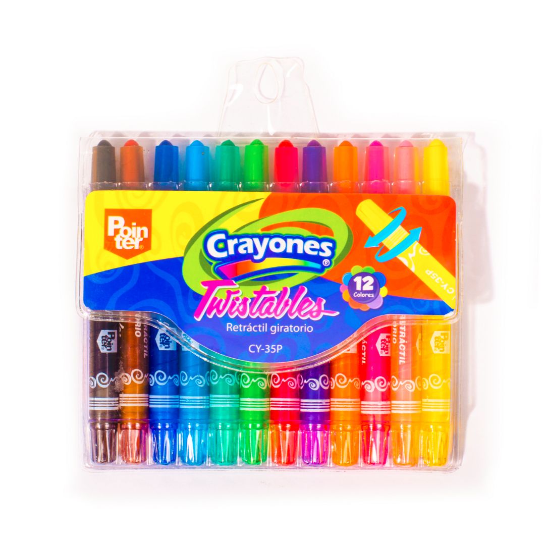 CRAYON RETRACTIL POINTER 12 COL. (F. 192 PZAS)