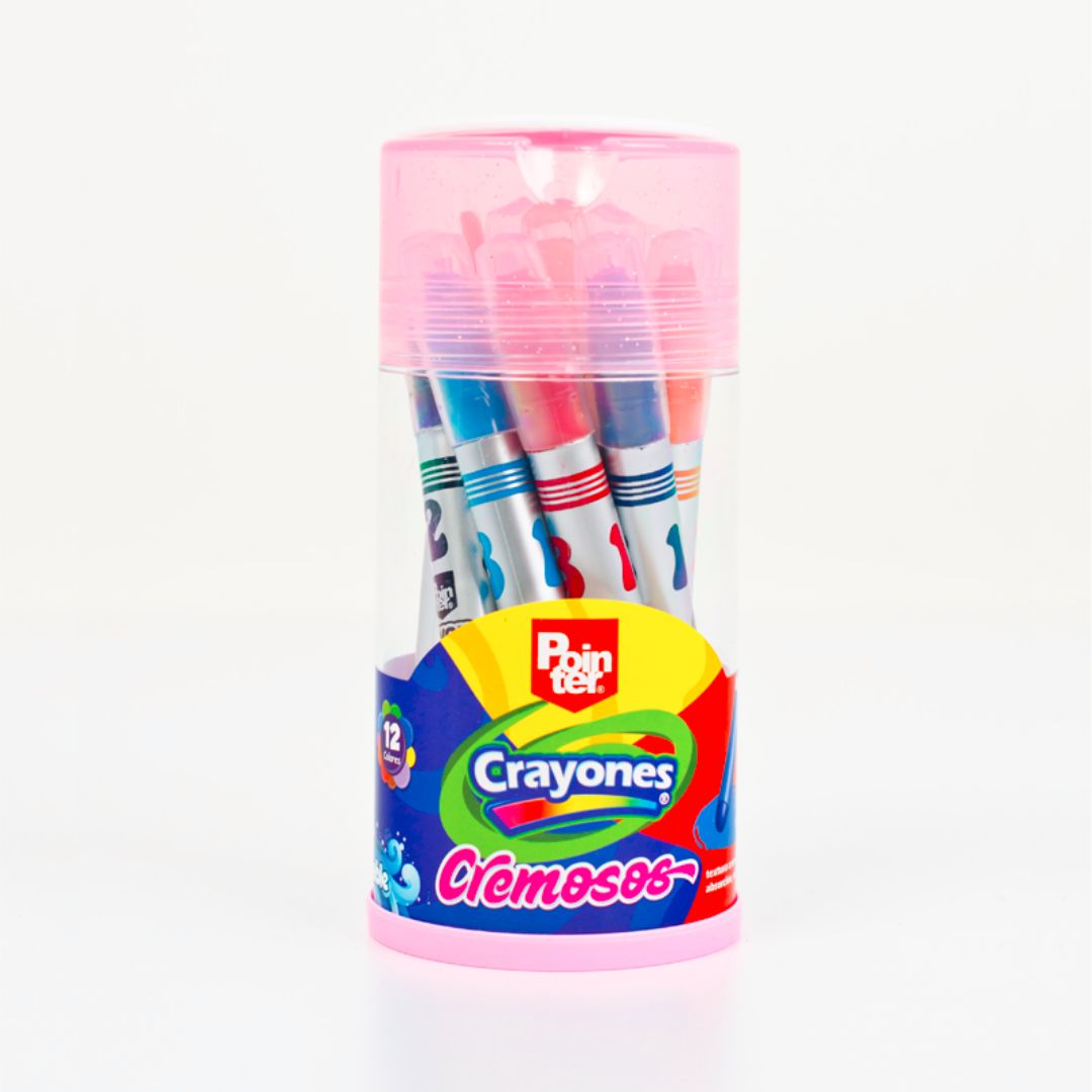CRAYON CREMOSO POINTER C/PINCEL 12 COLORES (F. 48 SETS)