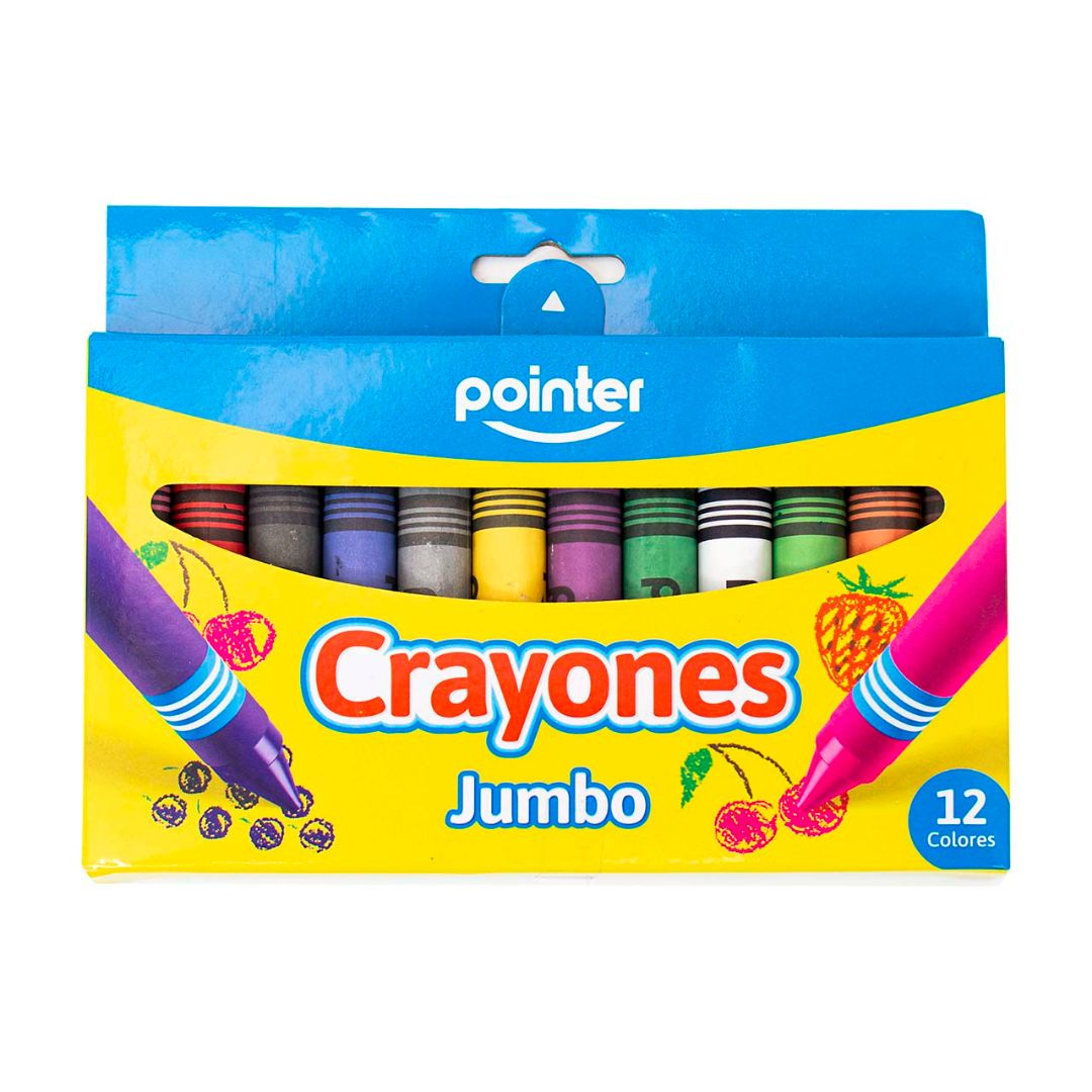 CRAYON DE CERA POINTER JUMBO REDONDO 12 COL. (F. 72 SETS)