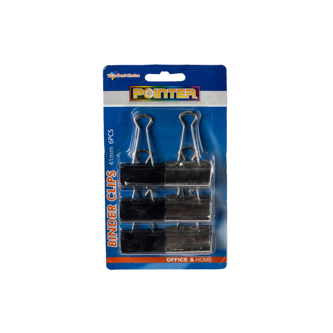 PRENSA PAPEL POINTER BLISTERX6 NEGRO Y CROMADO 41MM (F. 144 SETS)