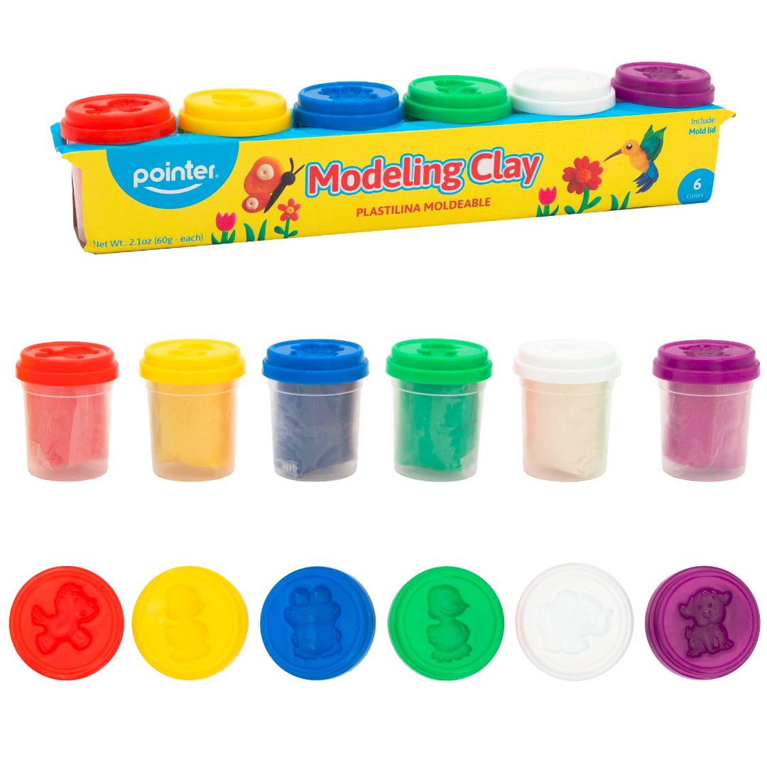 PLASTICINA POINTER PARA MOLDEAR 6 COLORES (F. 36 SETS)
