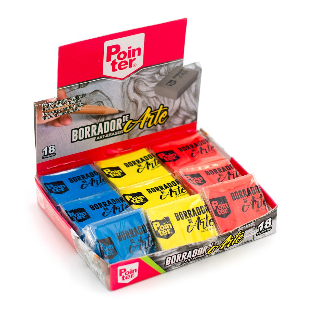BORRADOR DE ARTE POINTER MOLDEABLE 3 COL. CX18 (F. 40 BOX)